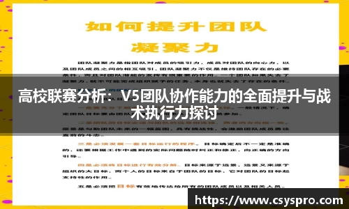 高校联赛分析：V5团队协作能力的全面提升与战术执行力探讨